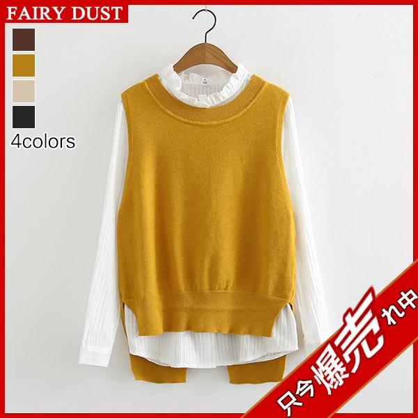 ニットベスト レディース プルオーバー ベスト 2点セット Uネック ゆったり 女性用 白シャツ トップス 長袖 チョッキ 春秋物 ジレ 05sep19vzzbex69 Fairy Dust 通販 Yahoo ショッピング