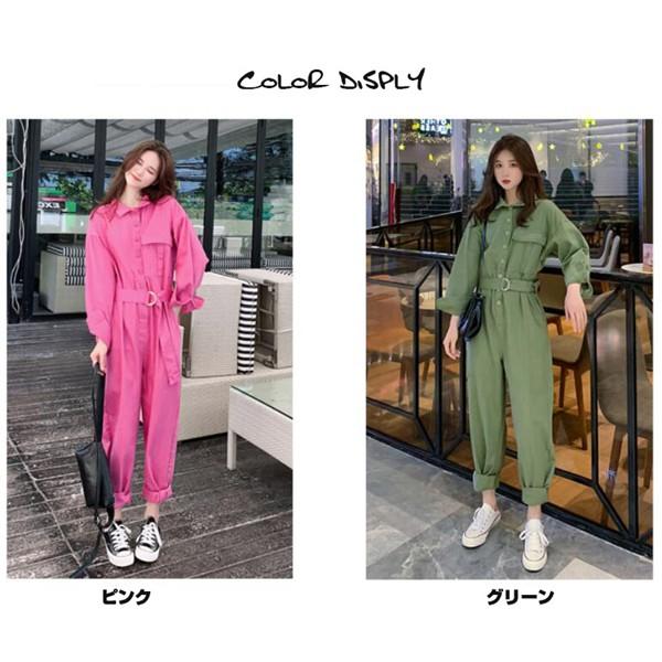つなぎ おしゃれ ツナギ デニムパンツ ベルト付き レディース 4色 カバーオール オールインワン 大きいサイズ サロペット着痩せ カジュアル 長袖 19mar05vnzltk05 Fairy Dust 通販 Yahoo ショッピング
