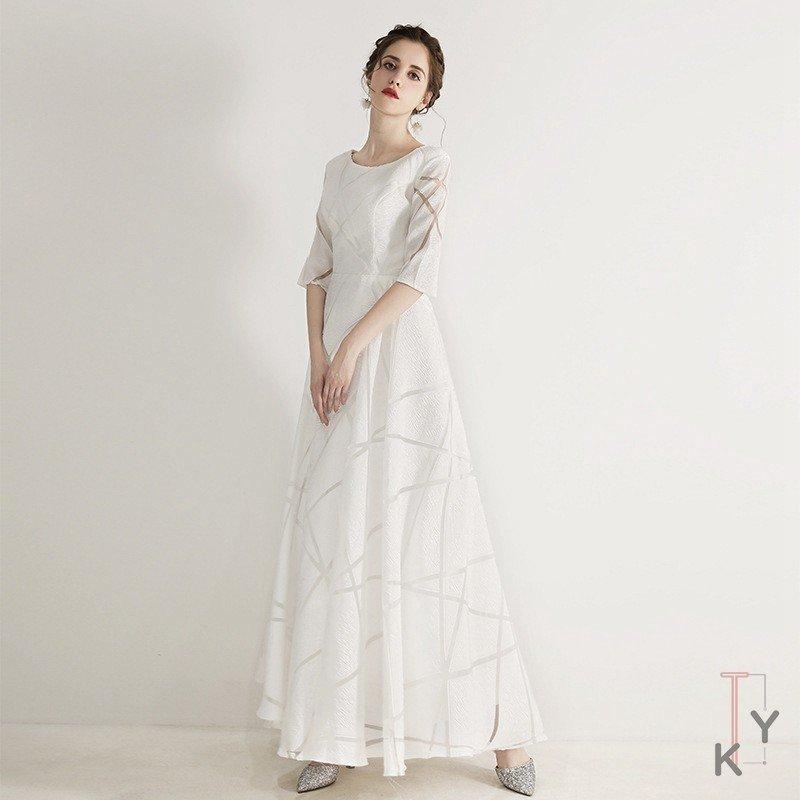 軽系ウェディングドレス ロングドレス レディース 白いドレス