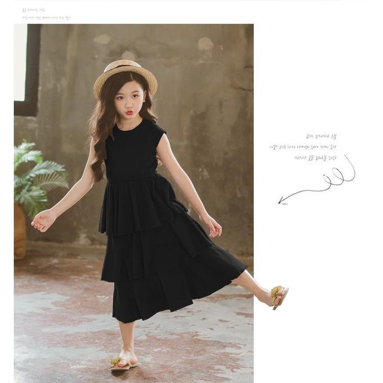 ワンピース キッズ 女の子 夏 ノースリーブ 子供ワンピース キッズワンピース 黒ワンピース ロング丈 ゆったり ジュニア 子供服 110 1 130 140 150 160cm Sdf1103 Fairyhouse 通販 Yahoo ショッピング