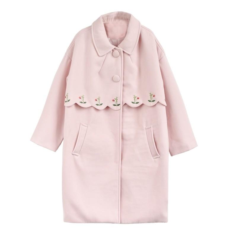 ダッフルコート レディース 花柄 かわいい ピンク コート 秋服 秋冬物 冬服 大きいサイズロング学生 ダッフルコート 可愛い 甘い 着やせ 暖かい 17新作 Y Fairyhouse 通販 Yahoo ショッピング