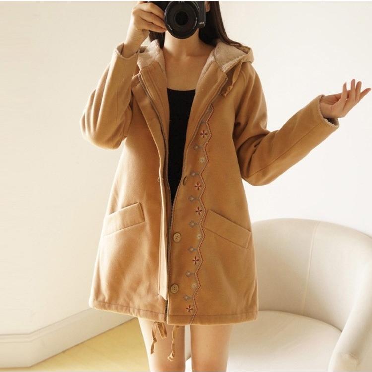 ダッフルコート レディース フード付き 刺繍 かわいい コート 秋服 秋冬物 冬服 大きいサイズ 学生 ダッフルコート 可愛い 甘い 着やせ 暖かい 17新作 Y Fairyhouse 通販 Yahoo ショッピング
