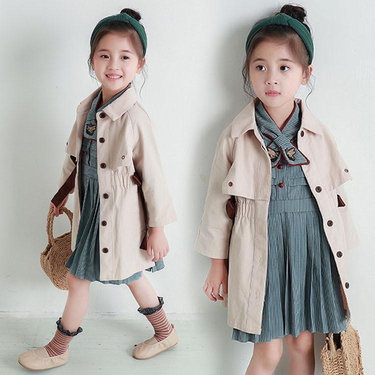 子供服 子供コート 女の子 秋冬 スプリングコート リボン付き キッズコート トレンチコート 韓国 キッズ服 ボリュームスリーブトレンチコート ダスター コート Y Fairyhouse 通販 Yahoo ショッピング