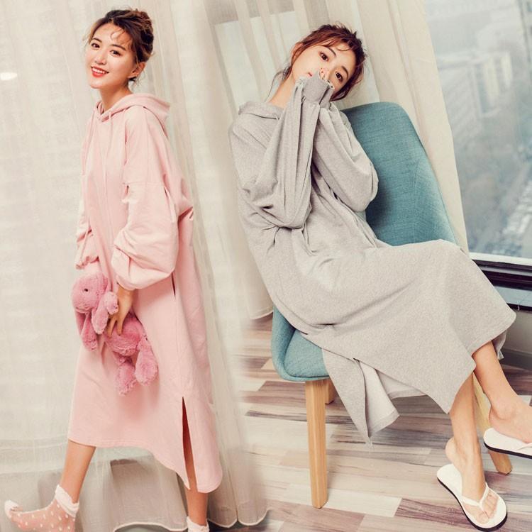 レディース スウェット ワンピース パジャマ 秋冬長袖 綿 パジャマ うかわいい ルームウェア 女性 ゆるゆる 大サイズナイティ 部屋着 Y Fairyhouse 通販 Yahoo ショッピング