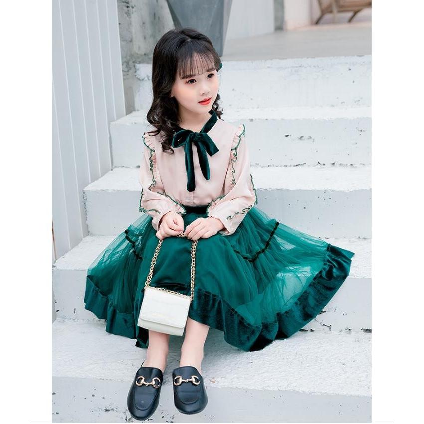 子供服 ワンピース 2点セット 韓国子供服 女の子 長袖 ワンピース  