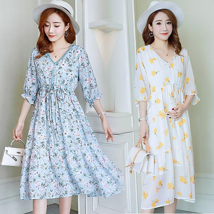 妊婦服 授乳服 マタニティウエア マタニティ 夏服 産前産後 ワンピース Vネック 5分袖 花柄 ワンピース 通気性良い ゆったり ママ 大きいサイズ お出かけ Y Fairyhouse 通販 Yahoo ショッピング