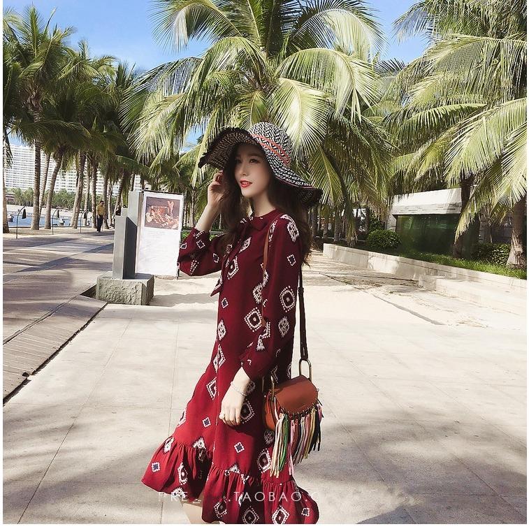 ワンピース レディース 40代 赤 ワンピース キレイめ 膝丈ワンピース 春夏 長袖ワンピース リオン シフォンワンピース オシャレ 上品 着痩せ 新作 Y Fairyhouse 通販 Yahoo ショッピング