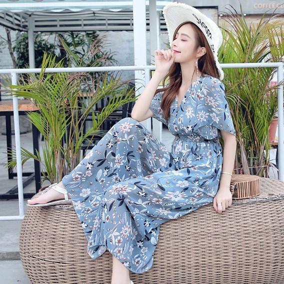 ワンピース レディース 春夏 マキシ丈ワンピース きれいめ 花柄ワンピース シフォン 半袖 Vネック マキシ丈ワンピース 結婚式ドレス 通勤 着痩せ オシャレ 2色 Y Fairyhouse 通販 Yahoo ショッピング