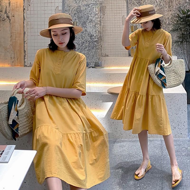 ワンピース レディース 30代 きれいめワンピース 夏 半袖 Aラインワンピース 韓国風 膝丈 シンプル ゆったりカジュアル 着痩せ マタニティー ワンピース 妊婦服 Y Fairyhouse 通販 Yahoo ショッピング