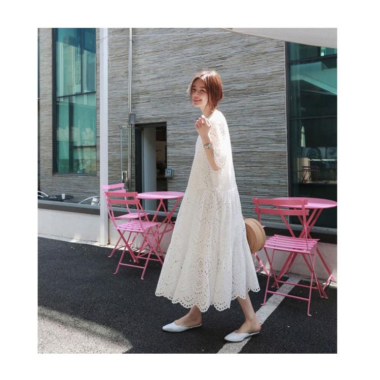 ワンピース レディース 40代 春夏 マキシ丈ワンピース きれいめ レースワンピ フレア 五分袖ワンピース ロング マタニティー ワンピース 妊婦 上品 結婚式ドレス Y Fairyhouse 通販 Yahoo ショッピング