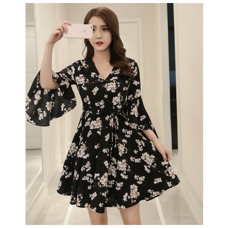 21年春夏再入荷 ワンピース レディース 40代 きれいめ 夏 膝丈ワンピース 五分袖 Vネック 格安人気