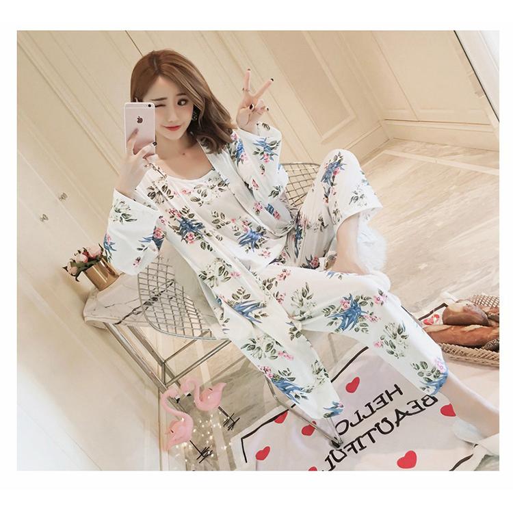 3点パジャマ ルームウェア レディース 春夏秋冬 前開き パジャマ 可愛い 花柄 ルームウェア 薄手レション 女性 部屋着 寝巻き ランジェリー オシャレ 8色 Y Fairyhouse 通販 Yahoo ショッピング