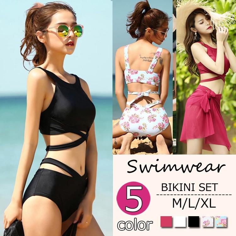 ビキニ水着レディース 夏 ビキニ3点セット 韓国風 花柄 三角ビキニ 水着 セパレート 40代 可愛い セクシー スイムウェア 温泉 ママ Uvカット Y Fairyhouse 通販 Yahoo ショッピング