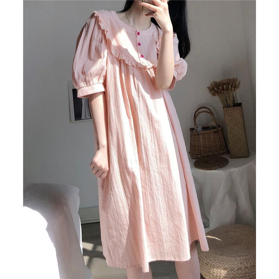 ネグリジェ パジャマ レディース 春夏 半袖ワンピース パジャマ 可愛い ネグリジェ 綿 薄手 フレアワンピ ネグリジェ ルームウェア 女性 部屋着 オシャレ Y Fairyhouse 通販 Yahoo ショッピング