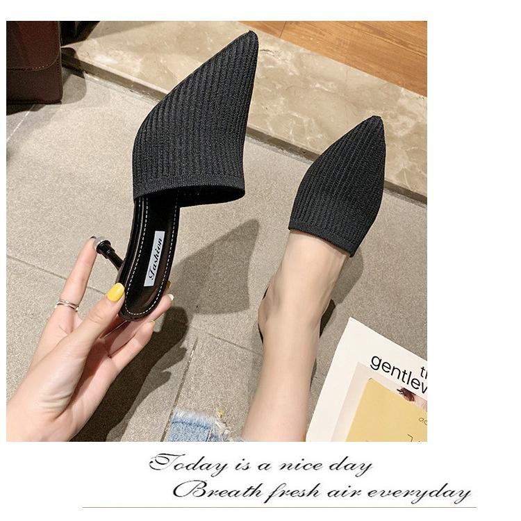 サンダル ミュール シューズ レディース 春夏 サボサンダル ポインテッドトゥ ハイヒール ミュールサンダル 美脚 履きやすい 痛くない 靴 レディースシューズ Y2808 Fairyhouse 通販 Yahoo ショッピング