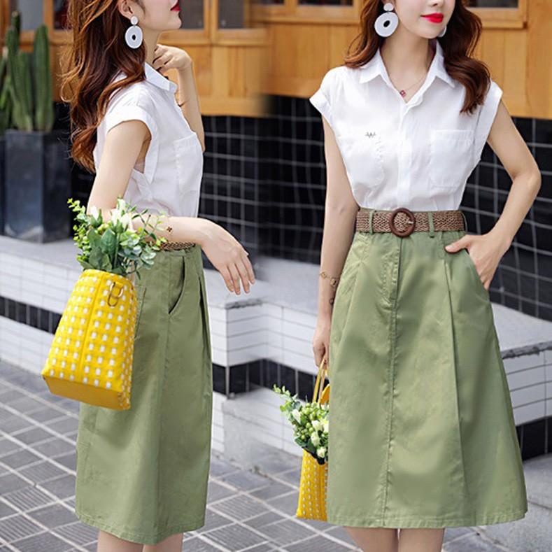 シャツワンピースセットアップ レディース 40代 キレイめ ひざ丈ワンピース 春夏 半袖シャツ スカートセットアップ 通勤 Ol オシャレ 上品 着痩せ Y Fairyhouse 通販 Yahoo ショッピング