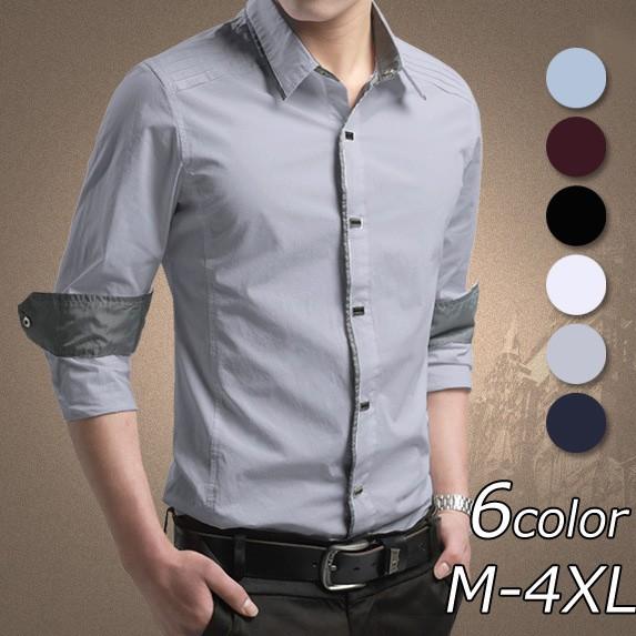 シャツ メンズ おしゃれ カジュアルシャツ ワイシャツ 綿 秋冬 長袖 ビジネスシャツ 大きいサイズ カジュアルシャツ ビジネス 新作 6色 Y Fairyhouse 通販 Yahoo ショッピング