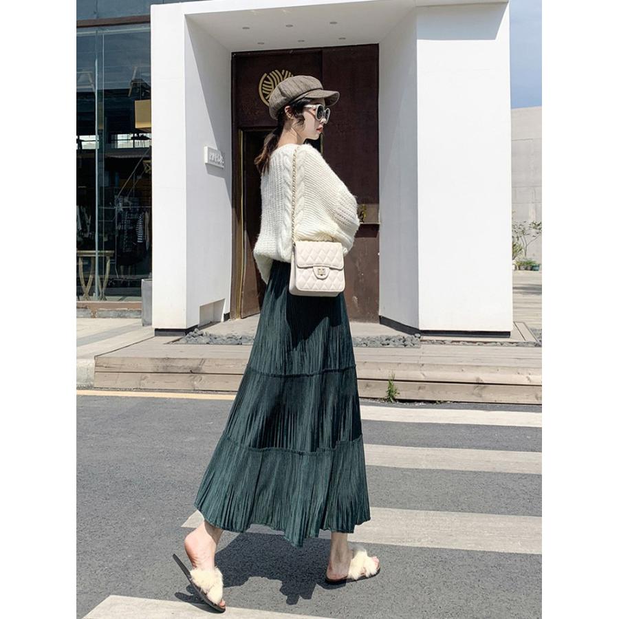 スカート ロング 秋冬 フレアカートプリーツスカート ベルベット 黒スカート コーデ 40代 30代 スカートaライン ボトムス 着痩せ オシャレ3色 Y Fairyhouse 通販 Yahoo ショッピング