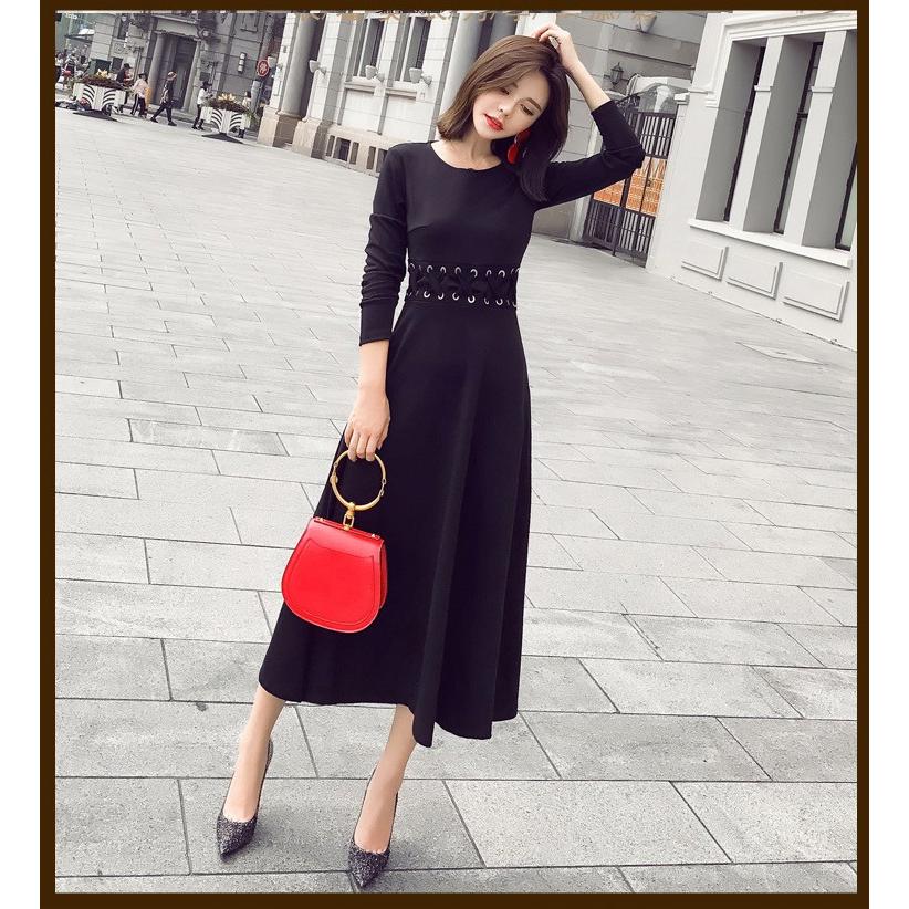 ワンピース レディース 40代 ワンピース 春秋 きれいめ膝丈ワンピース上品 長袖 黒ワンピース 黒 着痩せ 通勤 結婚式ドレス お出かけ 大人 オシャレ シンプル Y2814 Fairyhouse 通販 Yahoo ショッピング