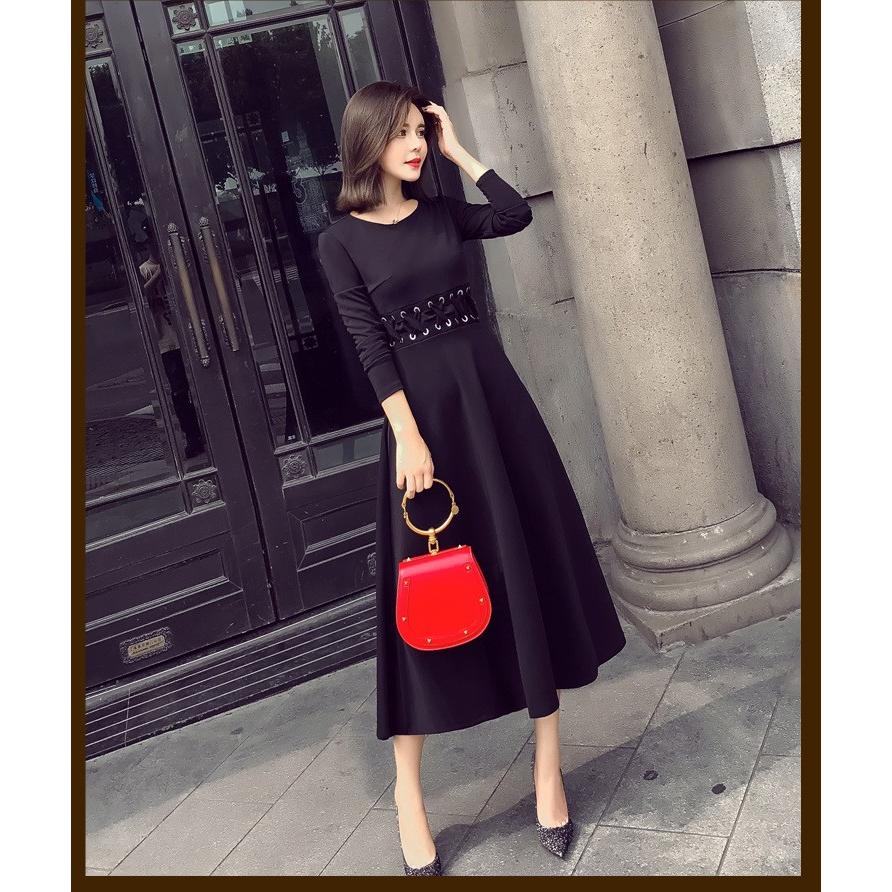 ワンピース レディース 40代 ワンピース 春秋 きれいめ膝丈ワンピース上品 長袖 黒ワンピース 黒 着痩せ 通勤 結婚式ドレス お出かけ 大人 オシャレ シンプル Y2814 Fairyhouse 通販 Yahoo ショッピング