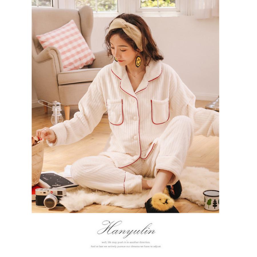 パジャマ ルームウェア レディース 冬 モコモコ パジャマ 長袖 前開き パジャマ 暖かい フランネル パジャマ 厚手 可愛い2点セット ルームウェア 40代 オシャレ Y Fairyhouse 通販 Yahoo ショッピング