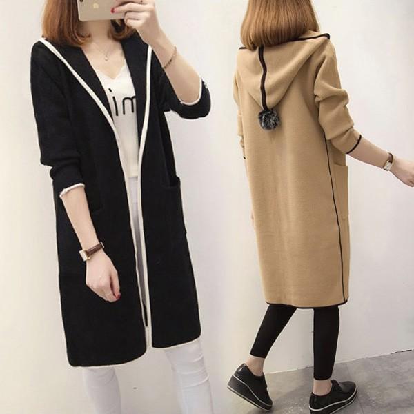 ニットカーディガン レディース 40代 春秋 ロング丈カーディガン フード付き 上品 薄手 コーディガン 韓国風 アウター 通勤 着痩せ オシャレ 2色 Y Fairyhouse 通販 Yahoo ショッピング
