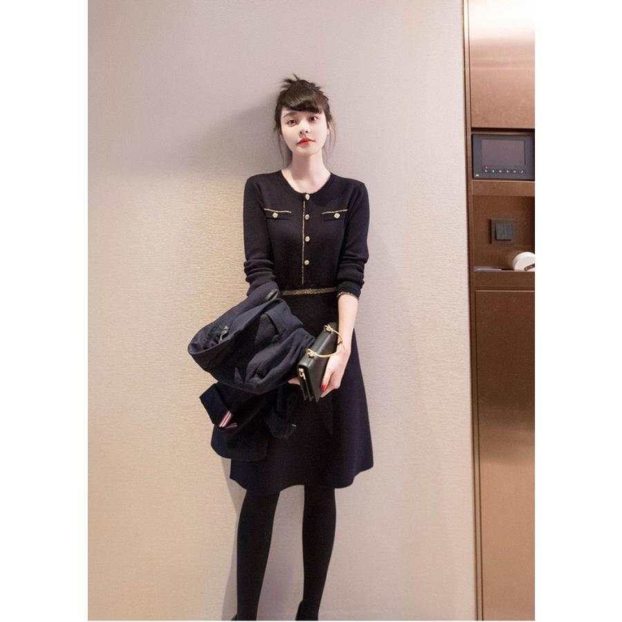 残りわずか 在庫限り超価格 ニットワンピース レディース 40代 秋冬 膝丈ワンピース スリット Aライン 切り替えワンピース 長袖ニット 結婚式ドレス 通 数量限定 Www Centrodeladultomayor Com Uy