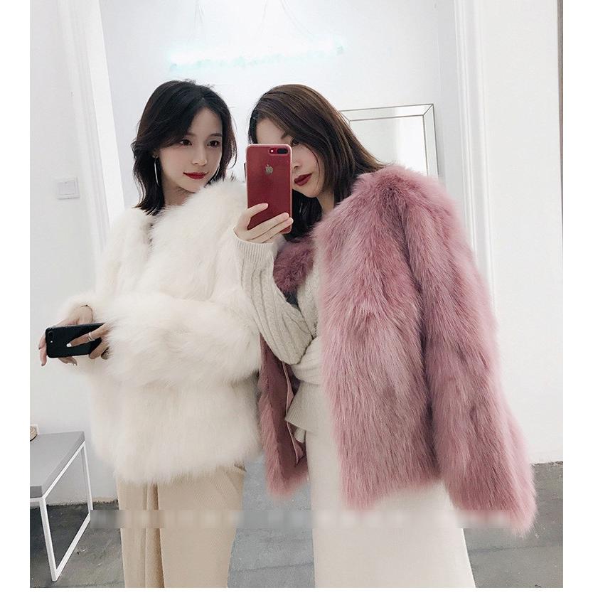 毛皮コート ショート丈コート 七分袖