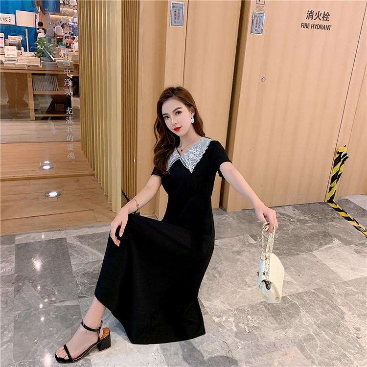 ワンピース レディース 40代 ワンピース 春夏 きれいめ マキシワンピース 半袖 レースネック 黒ワンピース 上品 通勤 体型カバー 大きいサイズ 30代 50代 Y33 Fairyhouse 通販 Yahoo ショッピング