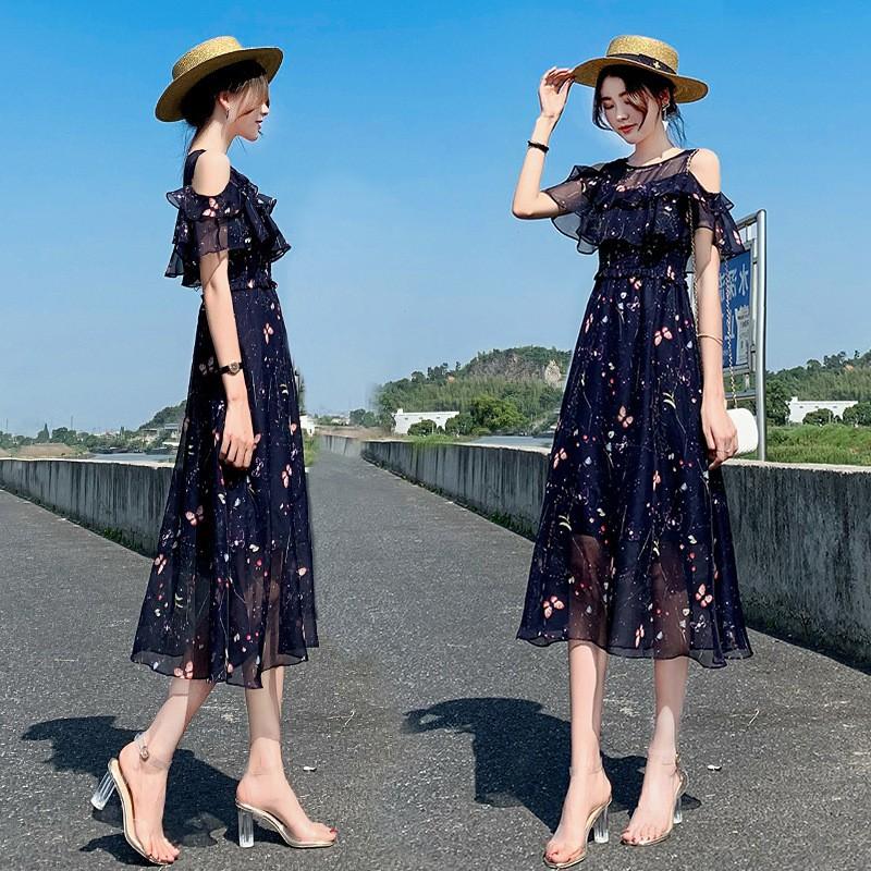 ワンピース レディース 40代ワンピース 春夏 半袖 シフォンワンピース 花柄 マキシワンピース 肩出し オシャレ 通勤 結婚式ドレス お出かけ 大人 30代 50代 Y2153 Fairyhouse 通販 Yahoo ショッピング