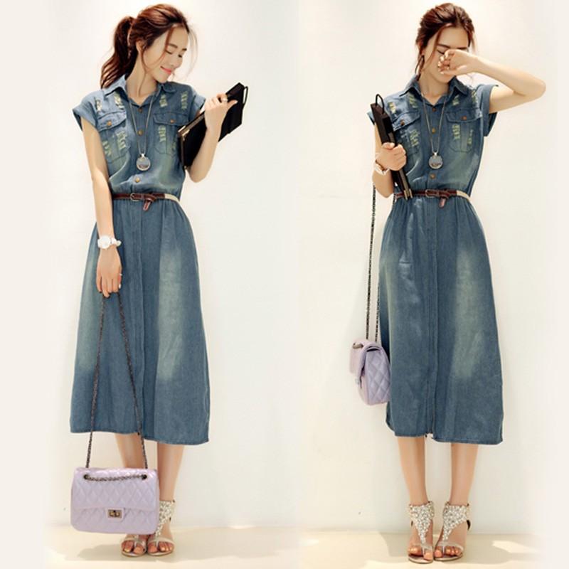 デニムワンピース レディース 40代マキシワンピース 春夏 ノースリープワンピース デニム ロングスカート 大きいサイズ 韓国風 オシャレ カジュアル Y2186 Fairyhouse 通販 Yahoo ショッピング