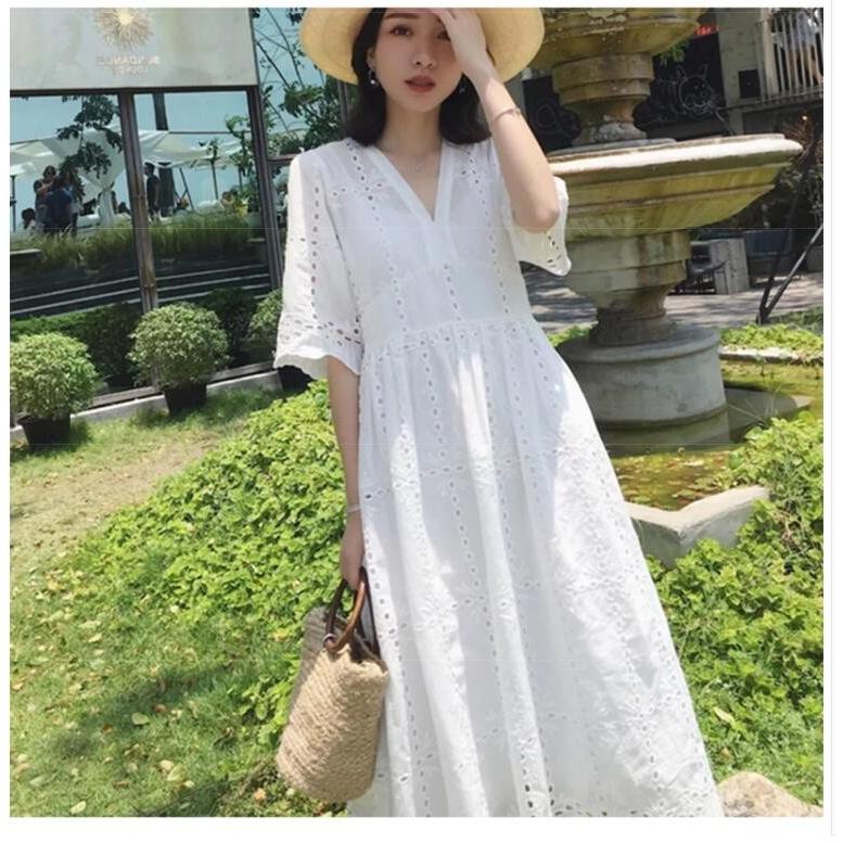 ワンピース レディース 40代マキシワンピース 春夏 五分袖ワンピース2点セット Vネック 白レーススカート オシャレ マタニティーワンピース 妊娠服 Y2190 Fairyhouse 通販 Yahoo ショッピング