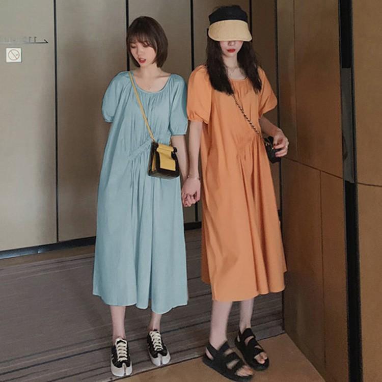 ワンピース レディース 春夏 半袖ワンピース 40代 マキシワンピース 無地 Aライン フレアワンピース ロング マタニティー ゆったり オシャレ 大人可愛い Y2192 Fairyhouse 通販 Yahoo ショッピング