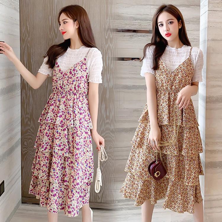 ワンピースセットアップ レディース 40代ワンピース 春夏 マキシワンピース 花柄 半袖tシャツ カステラスカート サロペット オシャレ2点セット 結婚式ドレス Y2213 Fairyhouse 通販 Yahoo ショッピング