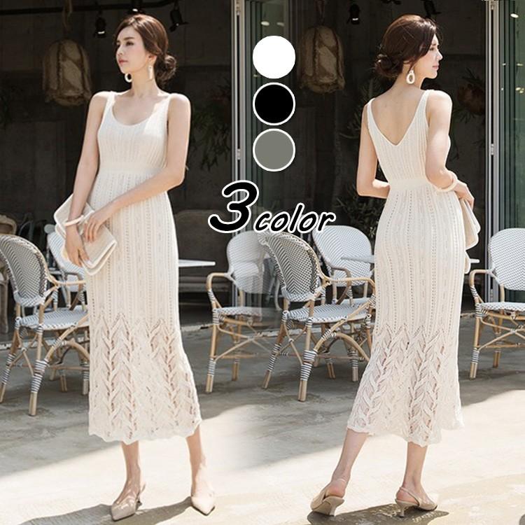 レースワンピース レディース 40代 マキシワンピース 春夏 ノースリープワンピース レースドレス Vネック 薄手ニット オシャレ お出かけ 大人可愛い30代 50代 Y2268 Fairyhouse 通販 Yahoo ショッピング