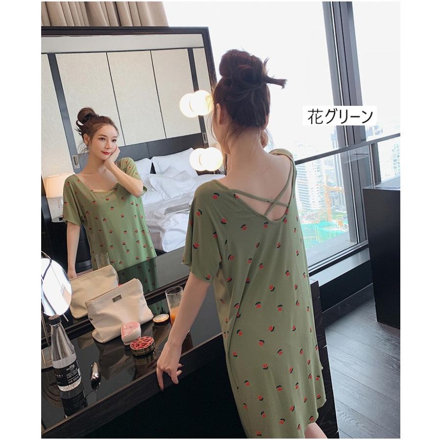 ネグリジェ レディース 春夏パジャマ 半袖ワンピース ロングネグリジェ モーダル 背中出し ナイトロープ セクシー ルームウェア 寝巻き 部屋着 ゆったり 安い Y2344 Fairyhouse 通販 Yahoo ショッピング