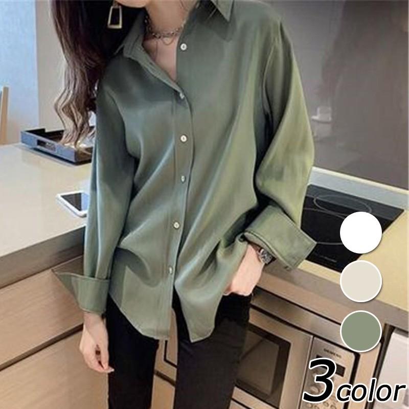 ブラウス レディース きれいめ 40代 春秋 オシャレ シルク風ブラウス シャツ トップス 長袖 韓国風 トップス 大きいサイズ 通勤 ビジネスシャツ上品 3色 Y2521 Fairyhouse 通販 Yahoo ショッピング