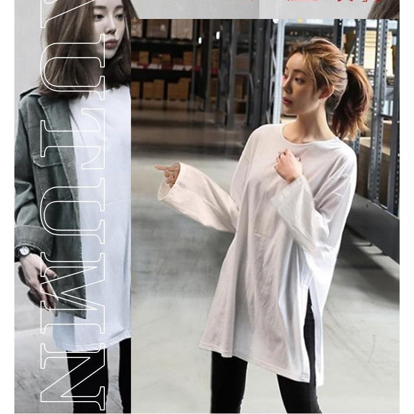 白tシャツ トップス レディース きれいめ 40代 春夏秋 長袖トップス 白インナー オシャレ ブラウス スリット Tシャツ 綿 カットソー 韓国風 大きいサイズ Y2566 Fairyhouse 通販 Yahoo ショッピング
