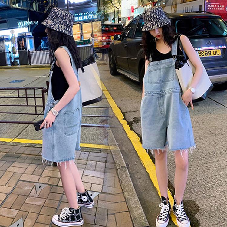 サロペット オーバーオール レディース 春夏 デニムパンツ ショット丈 ワイドパンツ デニムサロペットズボン ゆったり30代40代オシャレ 着痩せ カジュアル Y2758 Fairyhouse 通販 Yahoo ショッピング