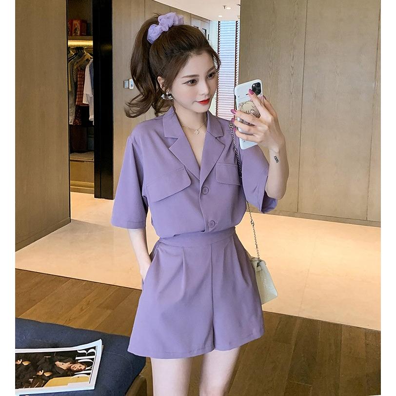 セットアップ レディース 40代 春夏 半袖セットアップ通勤 ショットパンツ スーツセットアップ オシャレ 韓国風 着痩せ カジュアル 大人可愛い 新作 Y2869 Fairyhouse 通販 Yahoo ショッピング