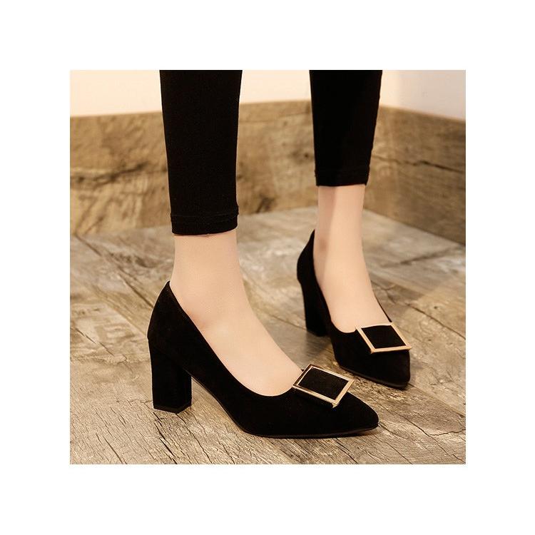 ハイヒール ポインテッドトゥ パンプス レディース 春夏 スエード調パンプス ピンヒール 太めヒール 美脚 履きやすい 痛くない 靴 レディースシューズ オシャレ Y2903 Fairyhouse 通販 Yahoo ショッピング