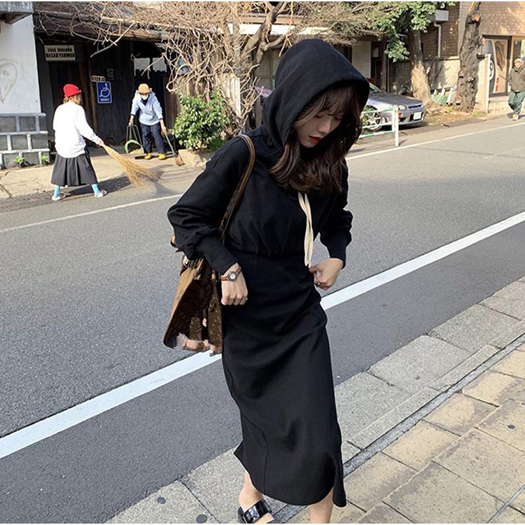 スウェットワンピース レディース 40代 キレイめ ロングワンピース 秋冬 長袖ワンピース スウェットスカートフード連れ オシャレ カジュアル韓国風 30代 50代 Y21 Fairyhouse 通販 Yahoo ショッピング