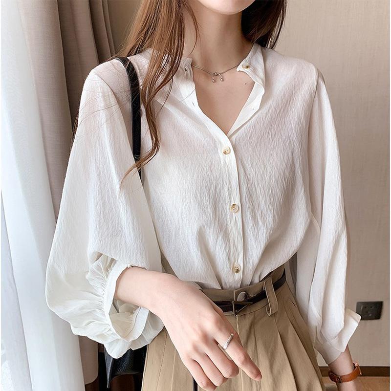 ブラウス レディース きれいめ 40代 春夏 上品 ブラウス 白シャツ 七分袖トップス パフスリーブ Uvカット オシャレ 韓国風 大人ゆったり シャツ30代 50代 Y2559 Fairyhouse 通販 Yahoo ショッピング