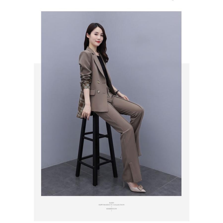 祝日 セットアップレディース40代秋冬新作長袖スーツジャケット