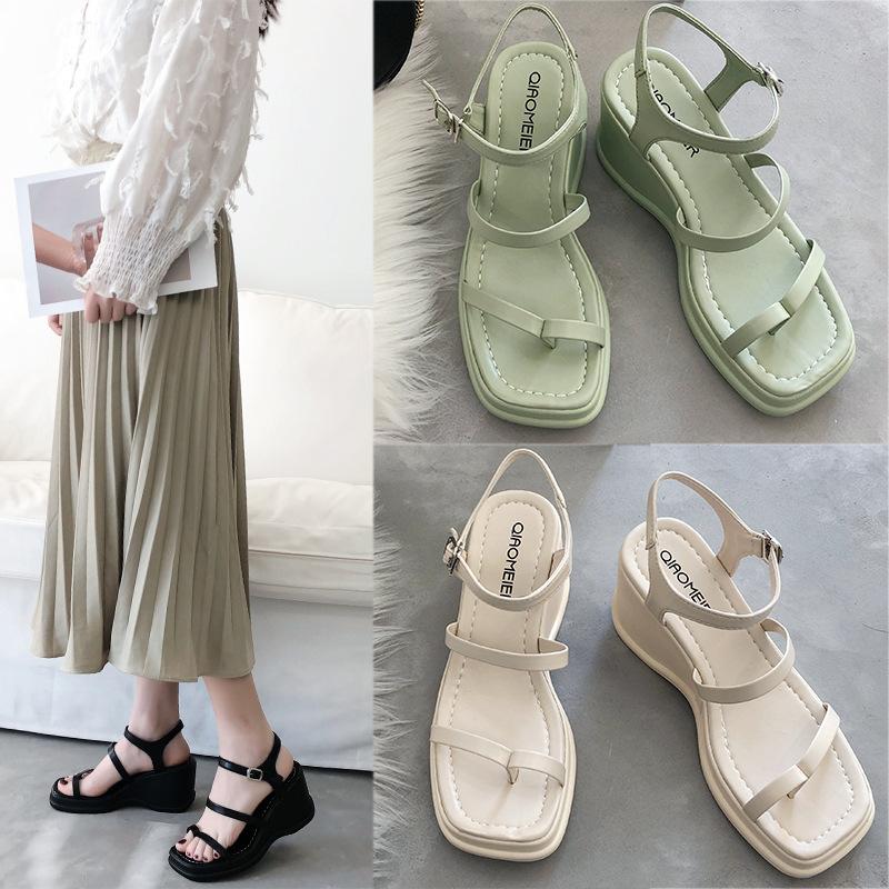ウェッジソールサンダル レディース 履きやすい 夏 サンダル ウェッジソールサンダル 厚底靴 ストラップサンダル ローマブール 歩きやすい 美脚 大人オシャレ Y2942 Fairyhouse 通販 Yahoo ショッピング