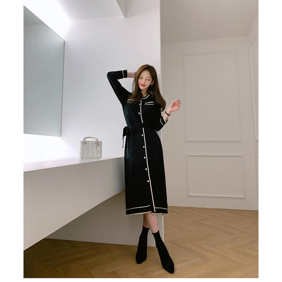 ニットワンピース レディース 40代 秋冬 長袖ワンピース ニット黒ワンピ フレアスカート マキシ丈 ニットインナー オシャレ 韓国風 大人 上品 着痩せ Y Fairyhouse 通販 Yahoo ショッピング