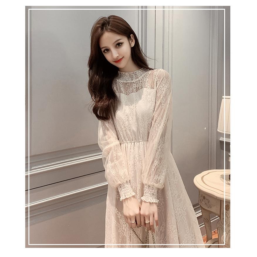 レースワンピース レディース 40代 秋冬 長袖ワンピース 白レースマキシワンピース フレアスカート シースルー 結婚式ドレス パーティー オシャレ 大人 上品 Y2842 Fairyhouse 通販 Yahoo ショッピング