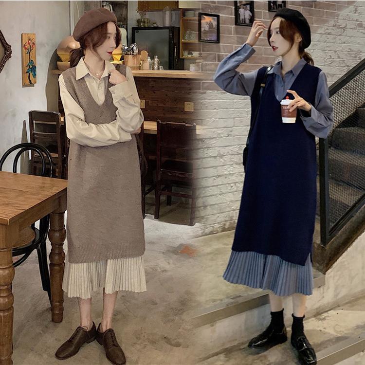 ワンピースセットアップ レディース 40代 秋冬新作 長袖シャツ  