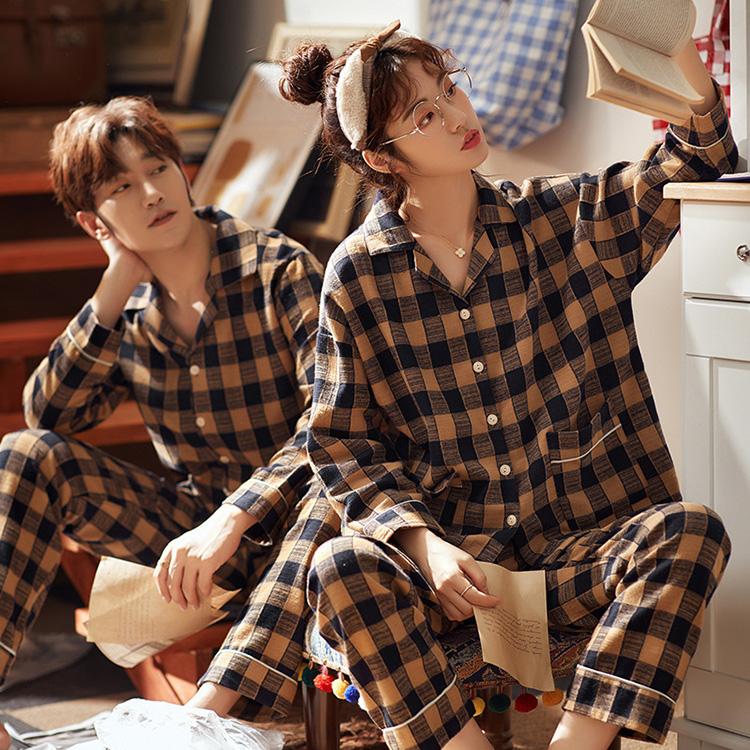 パジャマ カップル ペアルック パジャマ 綿100 秋冬 長袖ルームウェア ペアパジャマ 可愛い チェック柄ロングパンツ オシャレ レディース メンズ部屋着 Y Fairyhouse 通販 Yahoo ショッピング