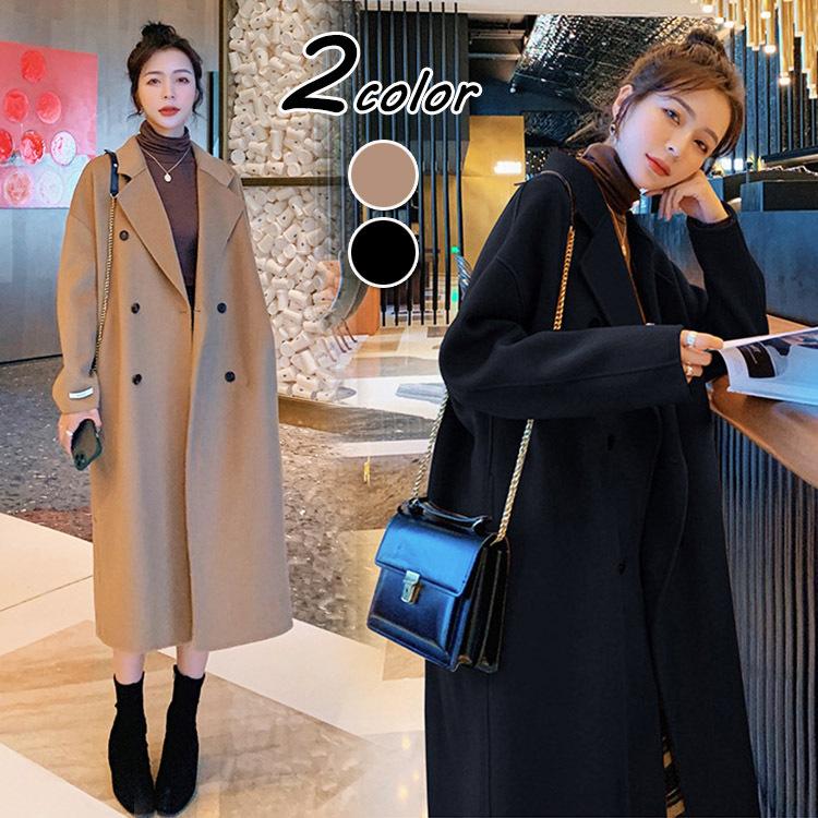 チェスターコート レディース 秋冬 40代 チェスターコート 黒 ロング丈 ラシャコートひざ下 厚手オーバー ゆったりアウター 通勤 着痩せ オシャレ 大人 Y Fairyhouse 通販 Yahoo ショッピング